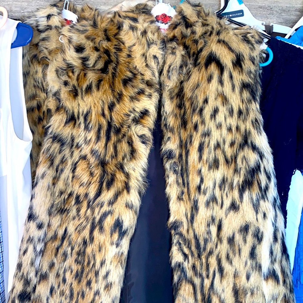 Avenue faux fur vests. Two sizes. One is a 14/16 and the other is a 16/18